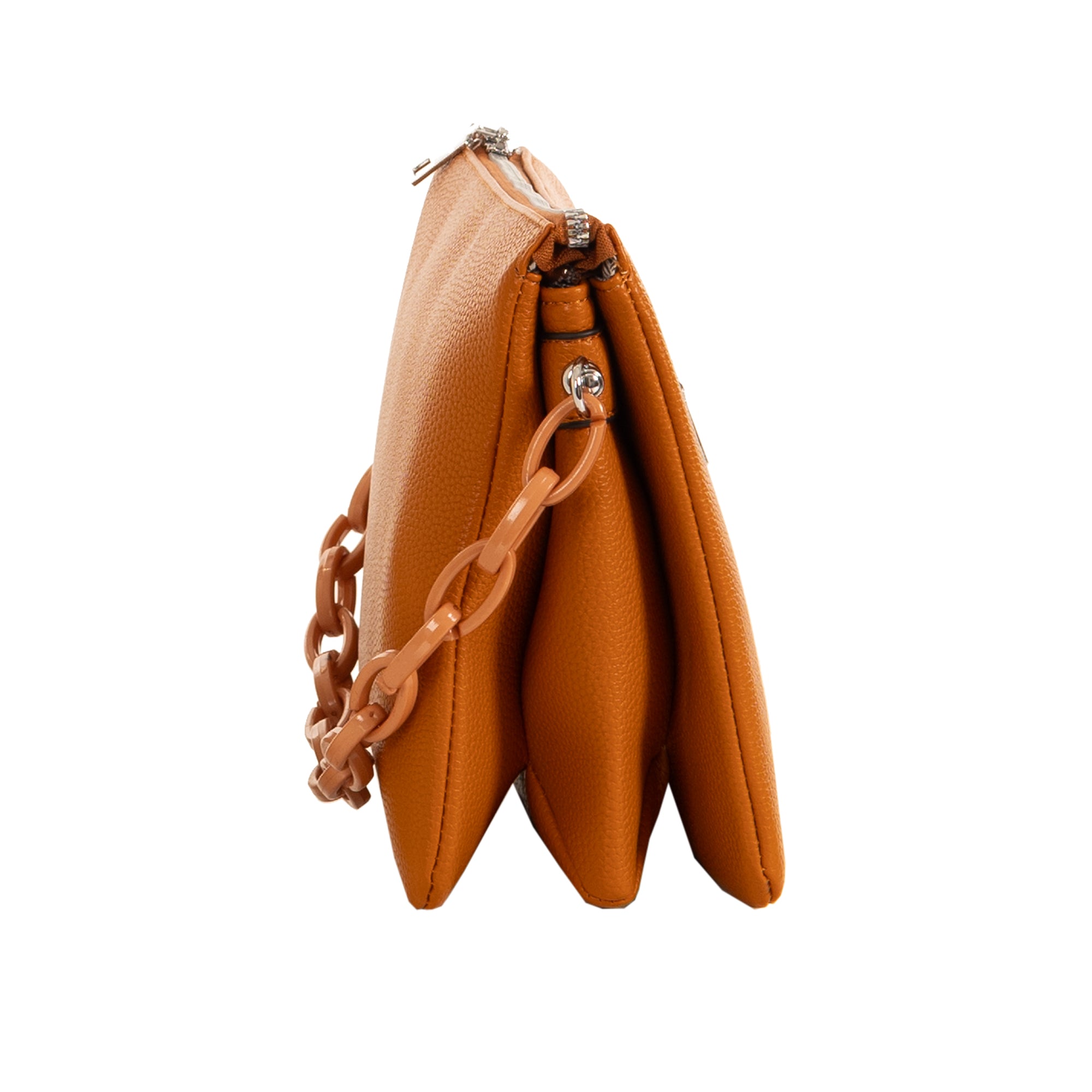 Tan crossbody bag side view